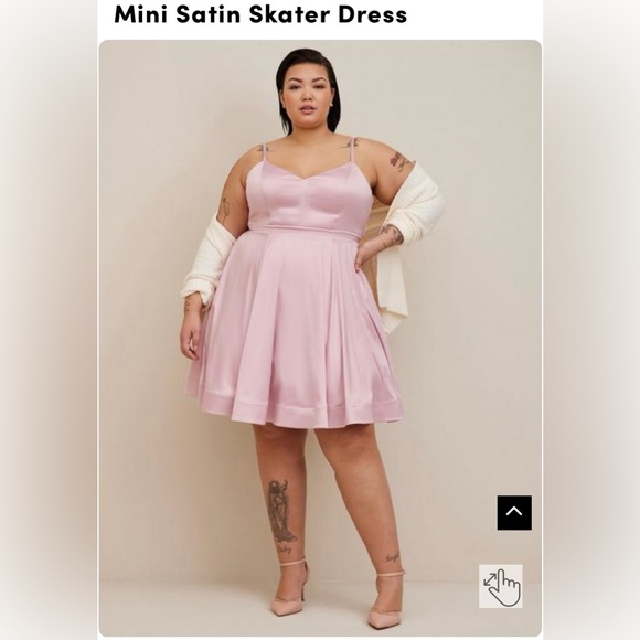 torrid Dresses & Skirts - Pink Satin Skater Dress